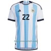 Camiseta de fútbol Argentina L. MARTINEZ 22 Primera Equipación Mundial 2022 - Hombre